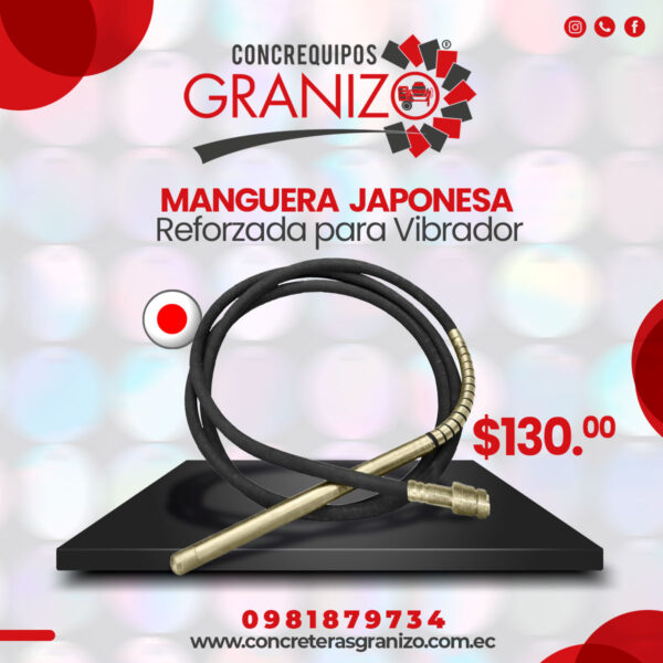 MANGUERA JAPONESA REFORZADA PARA VIBRADOR